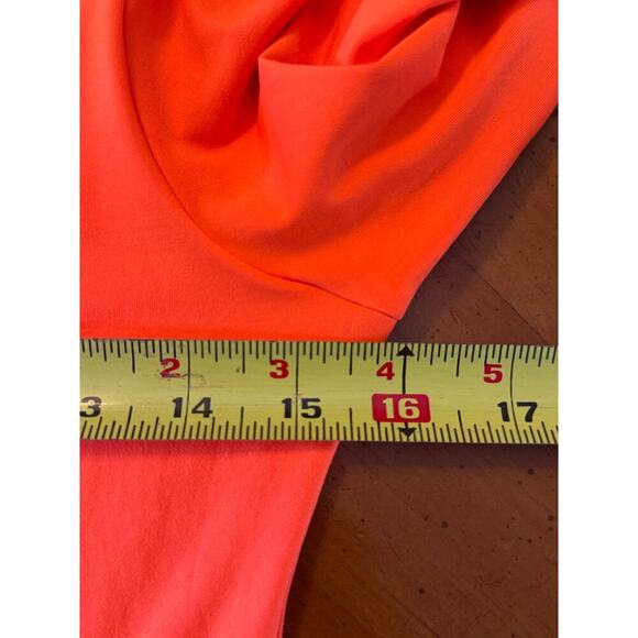Oh Polly NWT Outsider Bodycon Mini Dress Long Sleeve Cut Out Neon Orange Size 6 - Picture 13 of 14